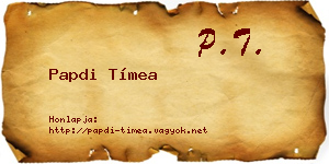 Papdi Tímea névjegykártya