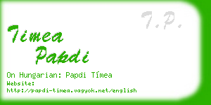 timea papdi business card